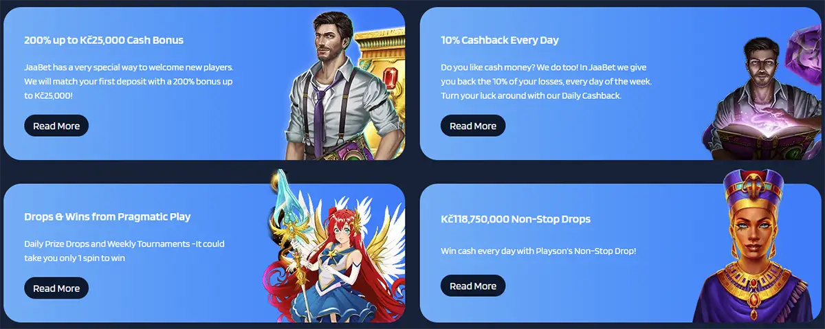 Bonussen voor alle JaaBet Casino-spelers